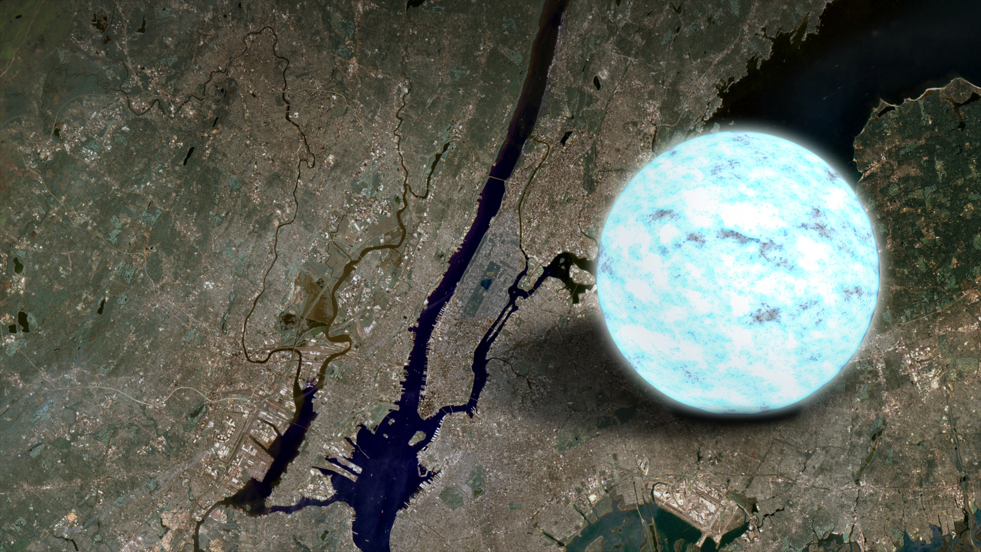 Neutron star over New York City