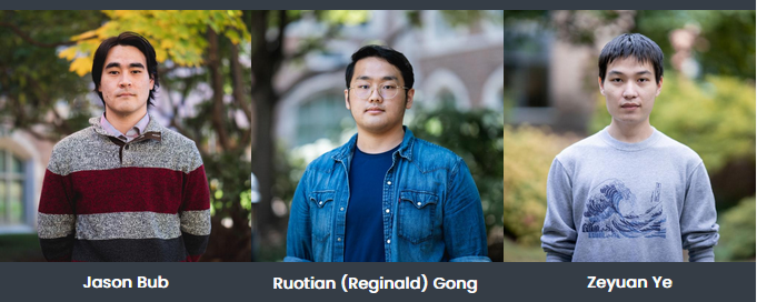Jason Bub, Reginald Gong and Zeyuan Ye