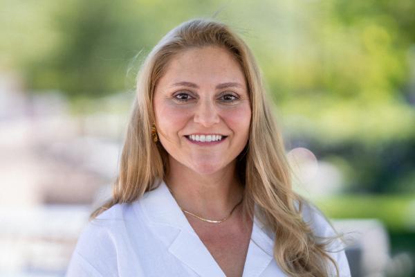 Staff scientist Nina Webb on the Danforth Campus