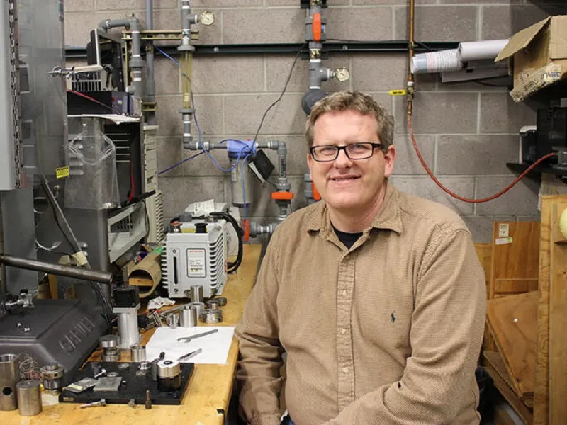 Andrew Cornelius in his lab