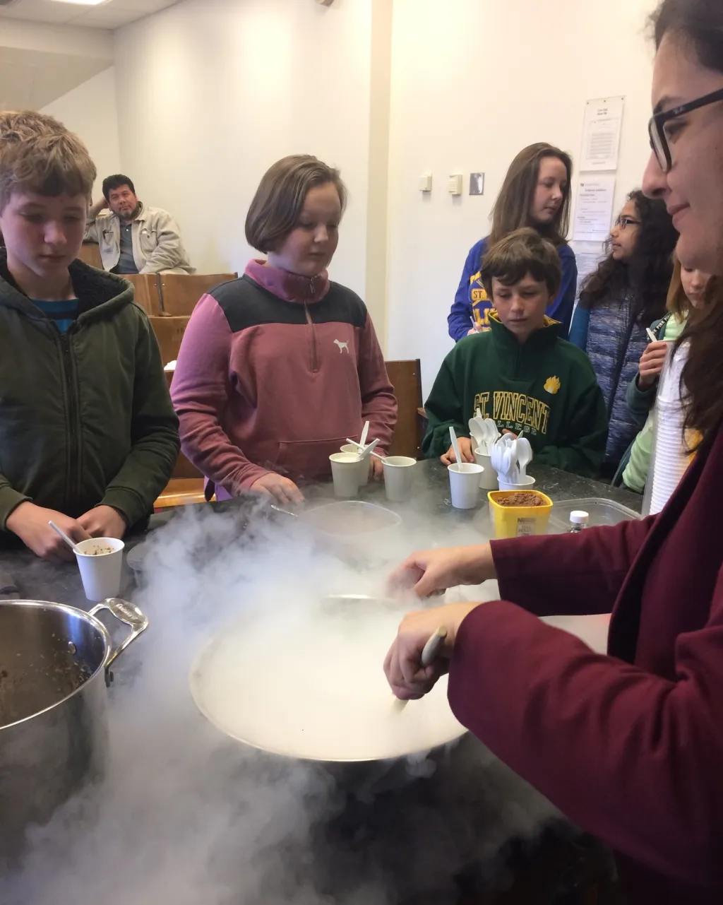 Liquid nitrogen ice cream