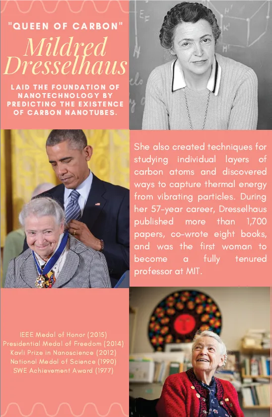 Mildred Dresselhaus laid the foundation of nanotechnology by predicting the existence of carbon nanotubes