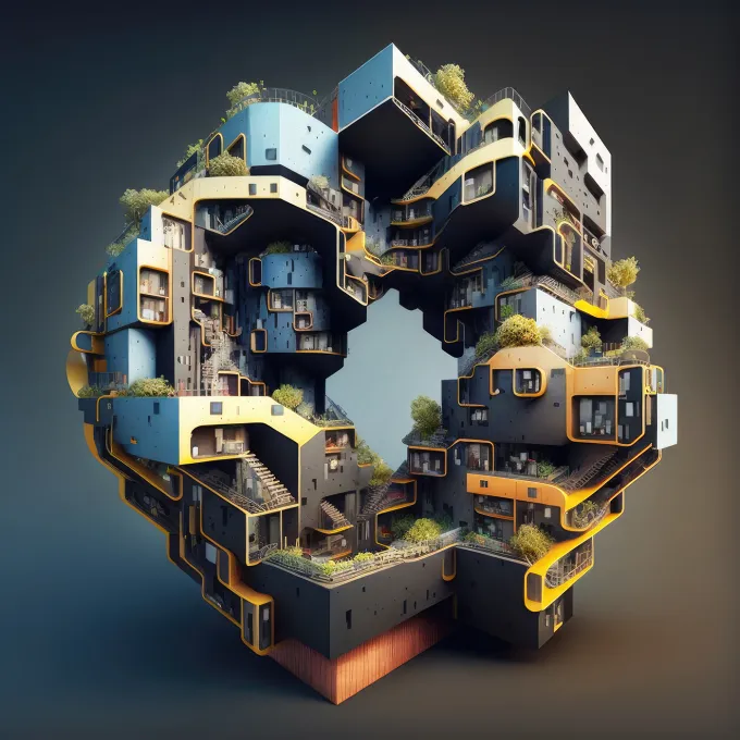 AI Designed Housing Cluster