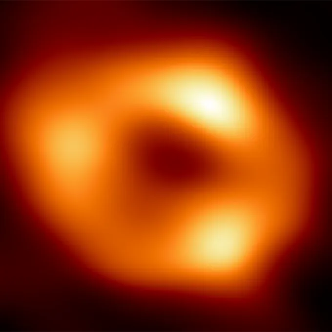 First image of the black hole at the center of the Milky Way. (Photo: EHT Collaboration)