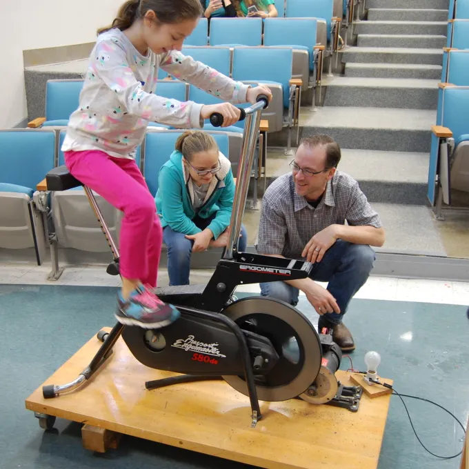 Powering a light bulb