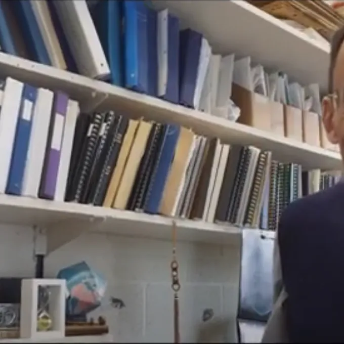 Martin Israel in his office