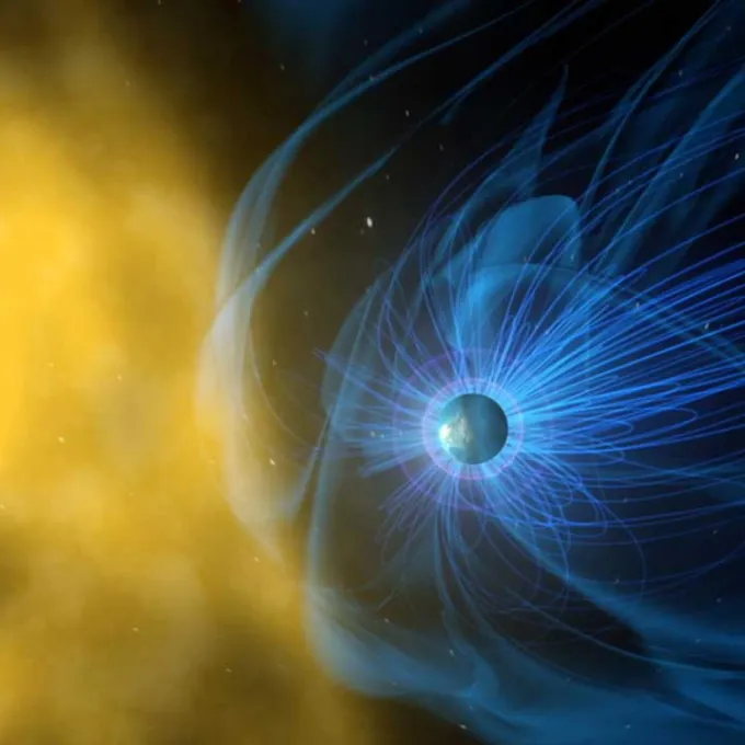 Earth is surrounded by a giant magnetic bubble called the magnetosphere, which is is part of a dynamic, interconnected system that responds to solar, planetary, and interstellar conditions. Credit: NASA